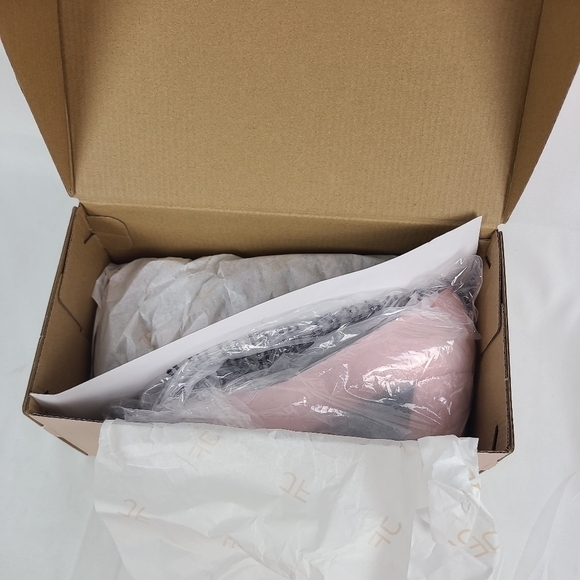 NEW JustFab Shoes Womens 5.5 Caroline Pumps Heel ROSE PINK Comfy Dressy NIB - Picture 6 of 7